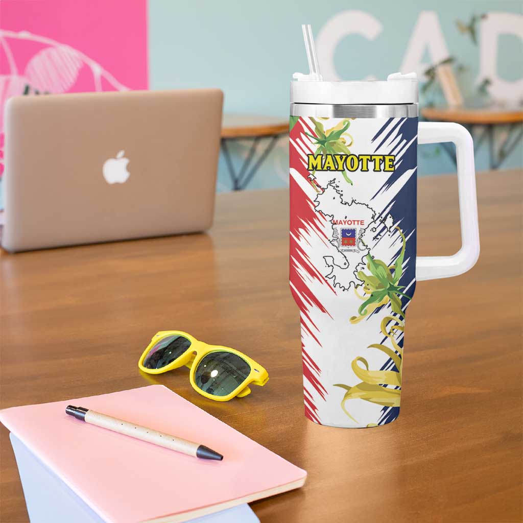 Mayotte Tumbler With Handle Coat Of Arms With Ylang Ylang