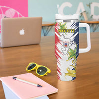 Mayotte Tumbler With Handle Coat Of Arms With Ylang Ylang