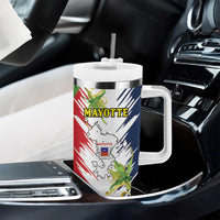 Mayotte Tumbler With Handle Coat Of Arms With Ylang Ylang