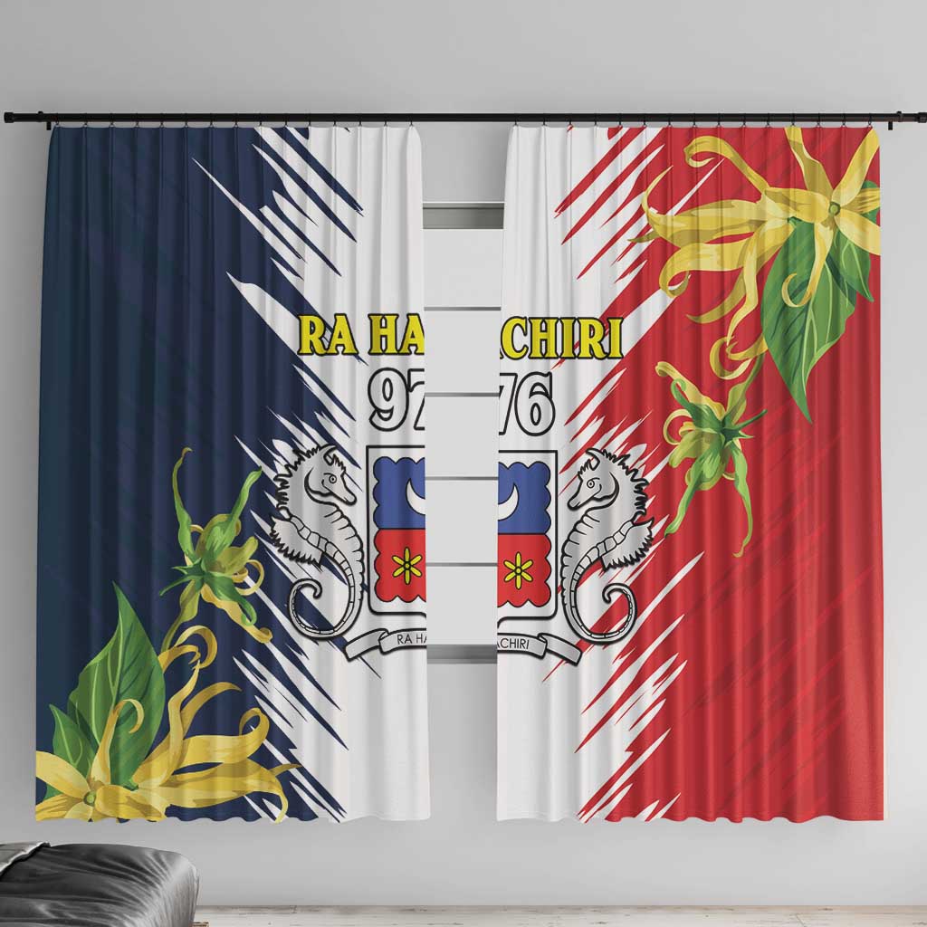 Ra Hachiri 976 Window Curtain Coat Of Arms With Ylang Ylang