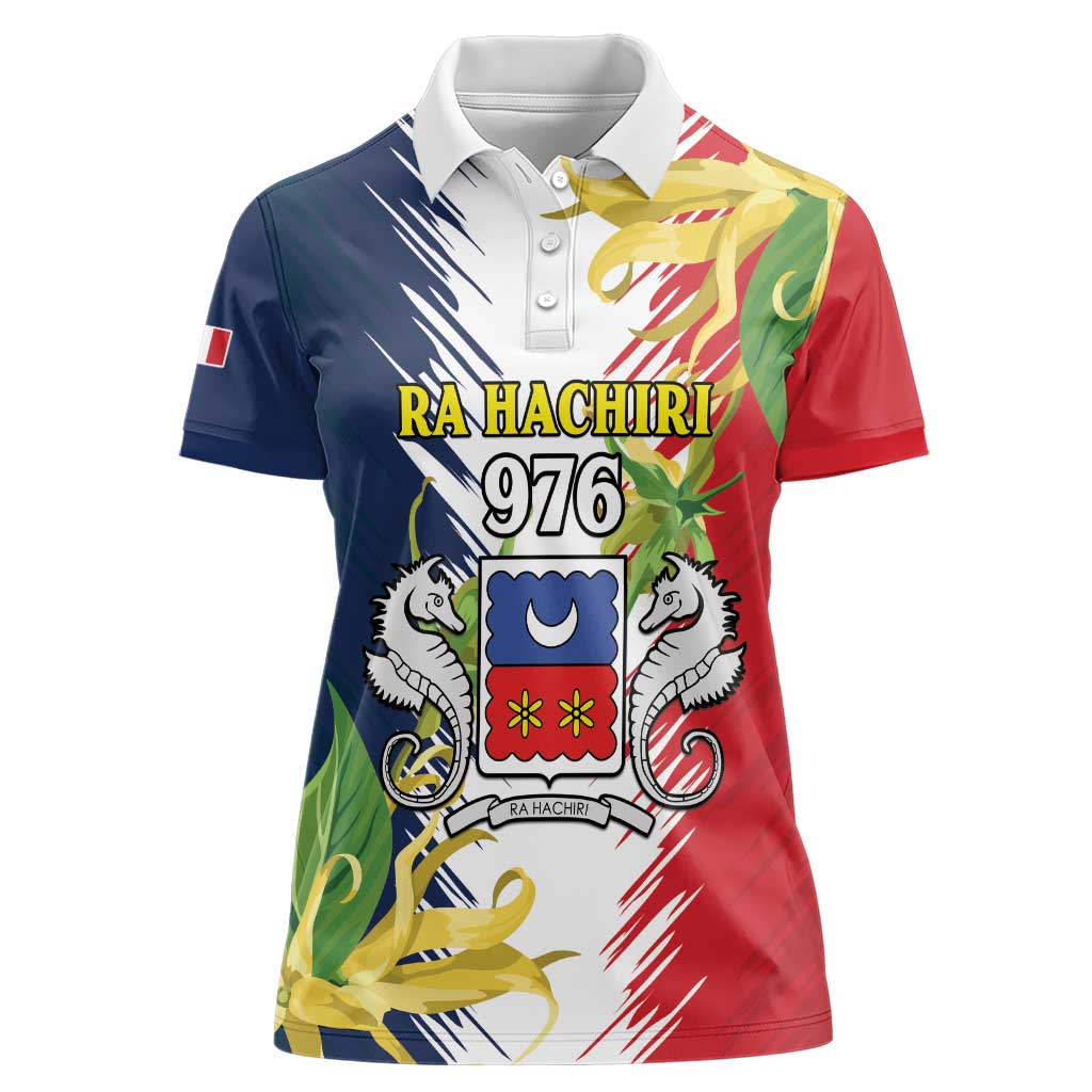 Ra Hachiri 976 Women Polo Shirt Coat Of Arms With Ylang Ylang