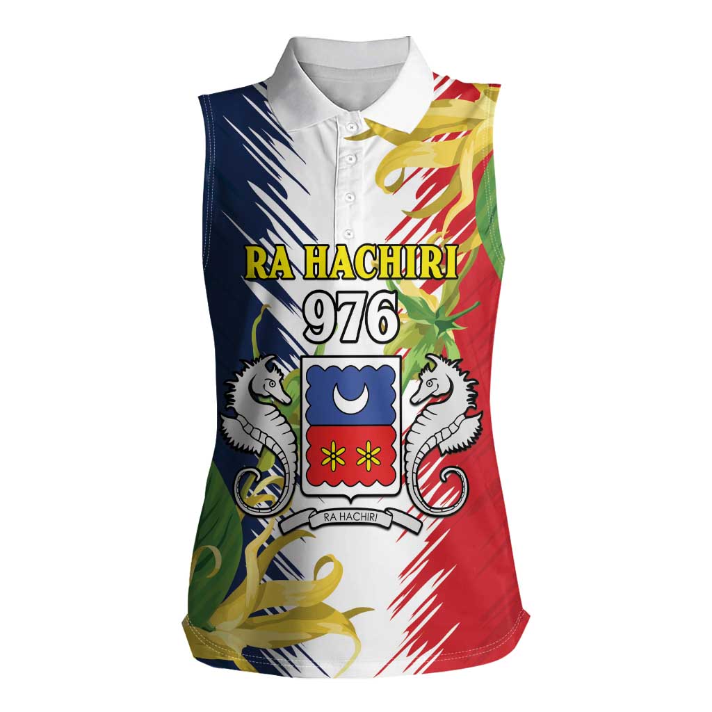 Ra Hachiri 976 Women Sleeveless Polo Shirt Coat Of Arms With Ylang Ylang