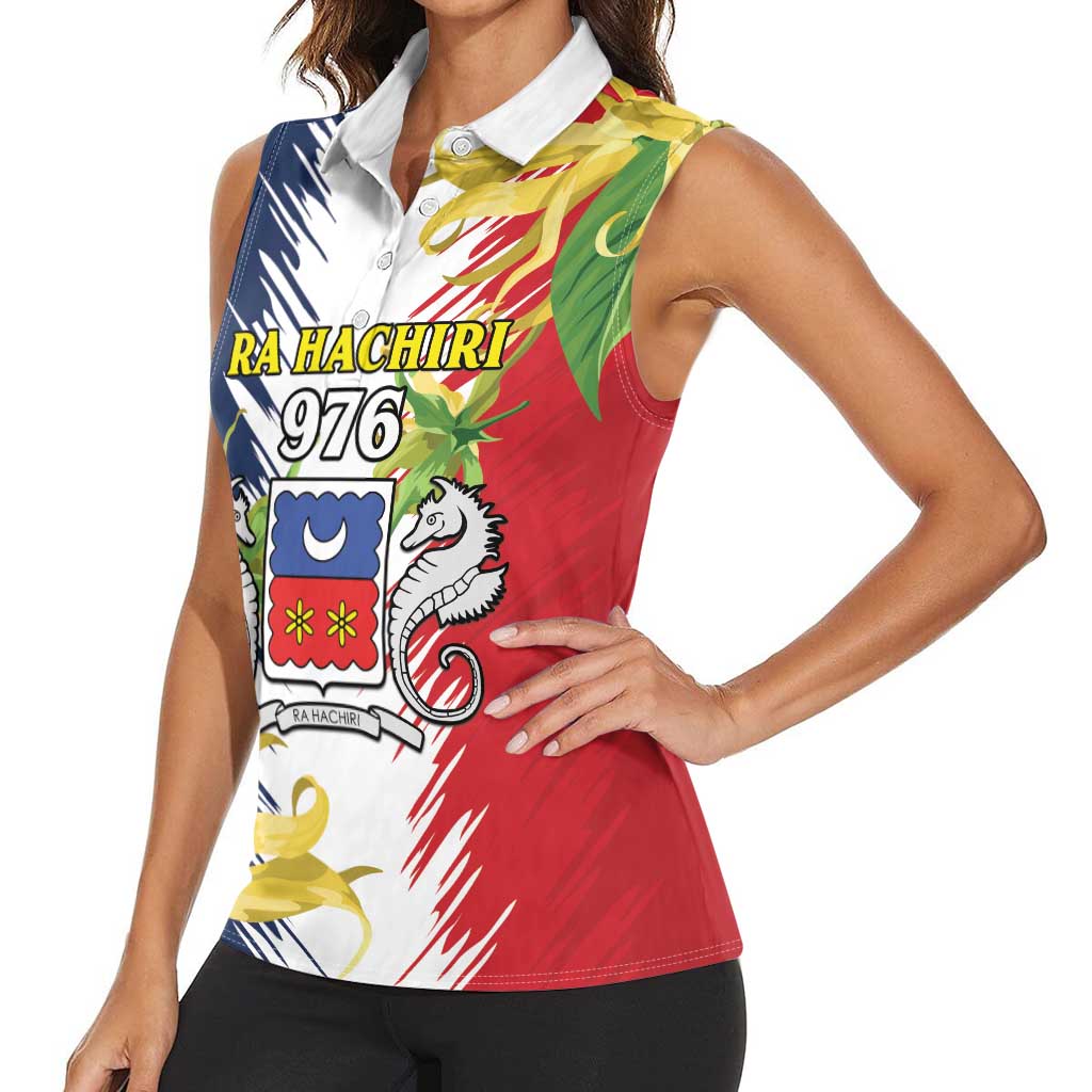 Ra Hachiri 976 Women Sleeveless Polo Shirt Coat Of Arms With Ylang Ylang
