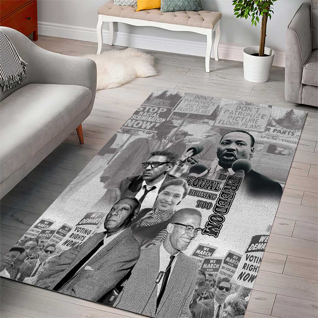 Civil Rights Leaders Area Rug Freedom Is Equal Housing Too