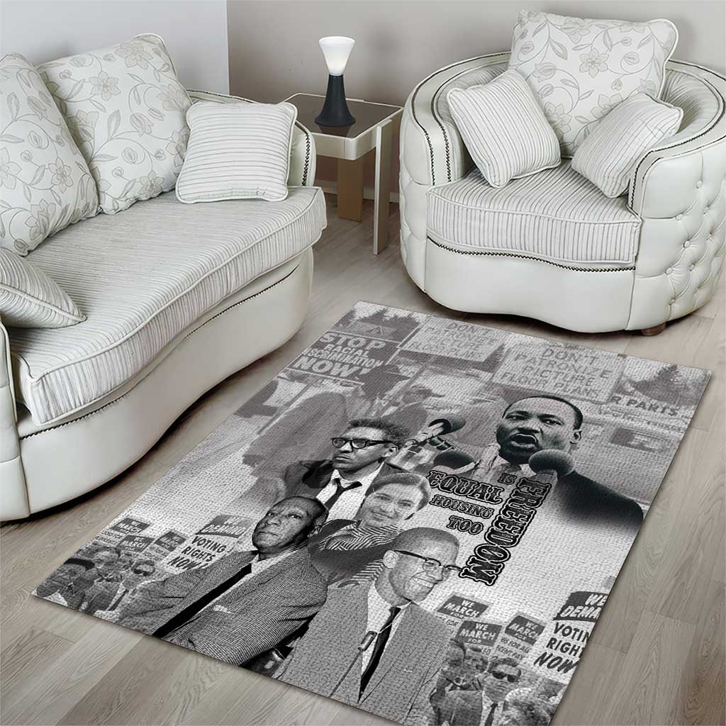 Civil Rights Leaders Area Rug Freedom Is Equal Housing Too