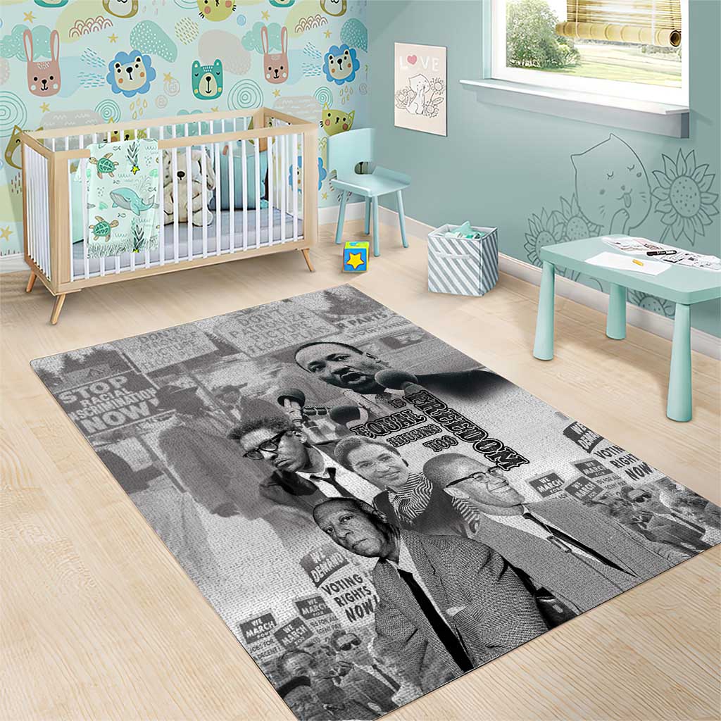 Civil Rights Leaders Area Rug Freedom Is Equal Housing Too