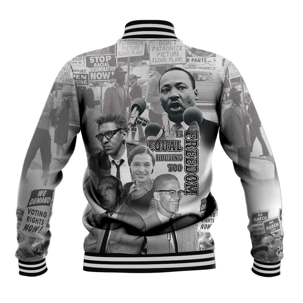 Civil Rights Leaders Baseball Jacket Freedom Is Equal Housing Too