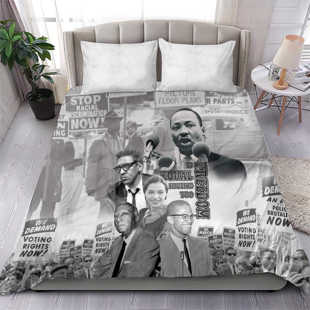 Civil Rights Leaders Bedding Set Freedom Is Equal Housing Too