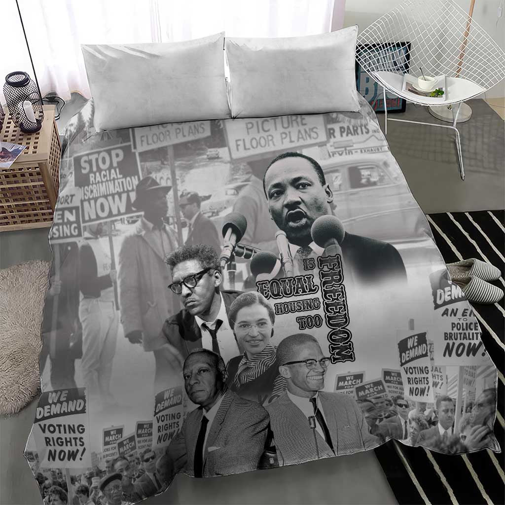 Civil Rights Leaders Bedding Set Freedom Is Equal Housing Too