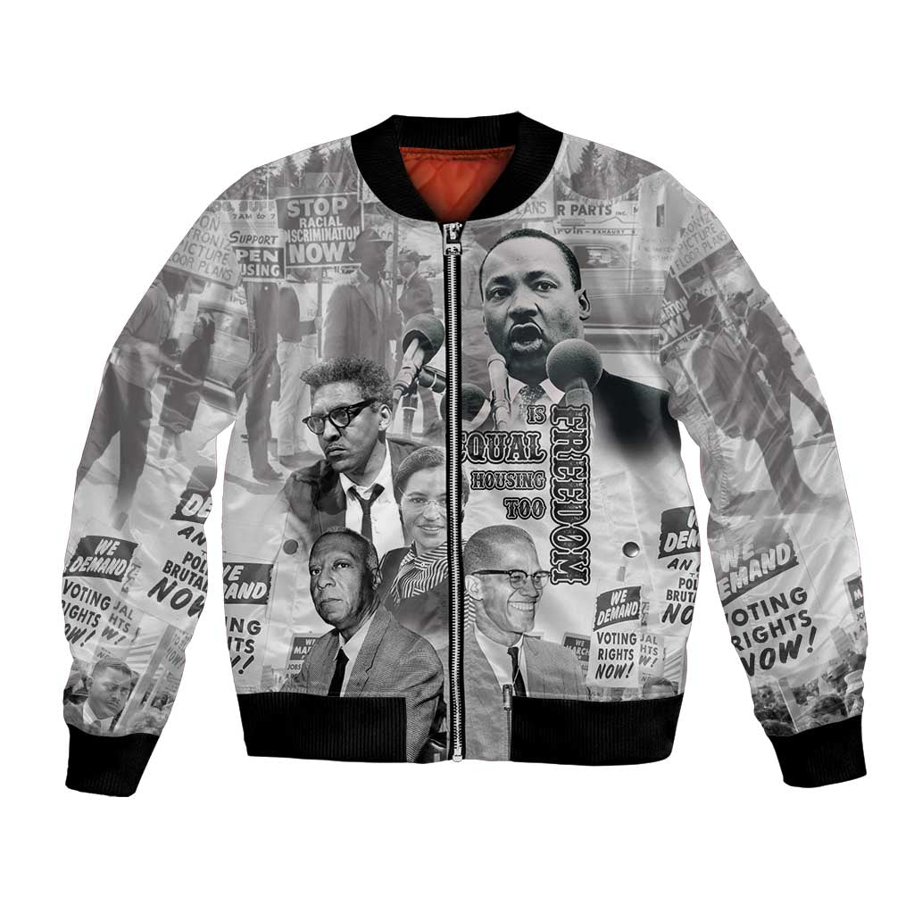 Civil Rights Leaders Bomber Jacket Freedom Is Equal Housing Too