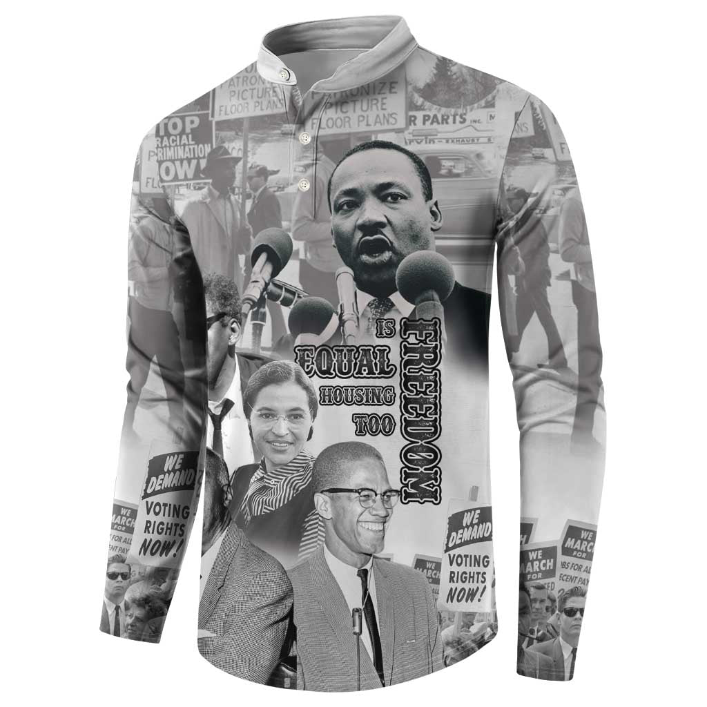 Civil Rights Leaders Button Sweatshirt Freedom Is Equal Housing Too
