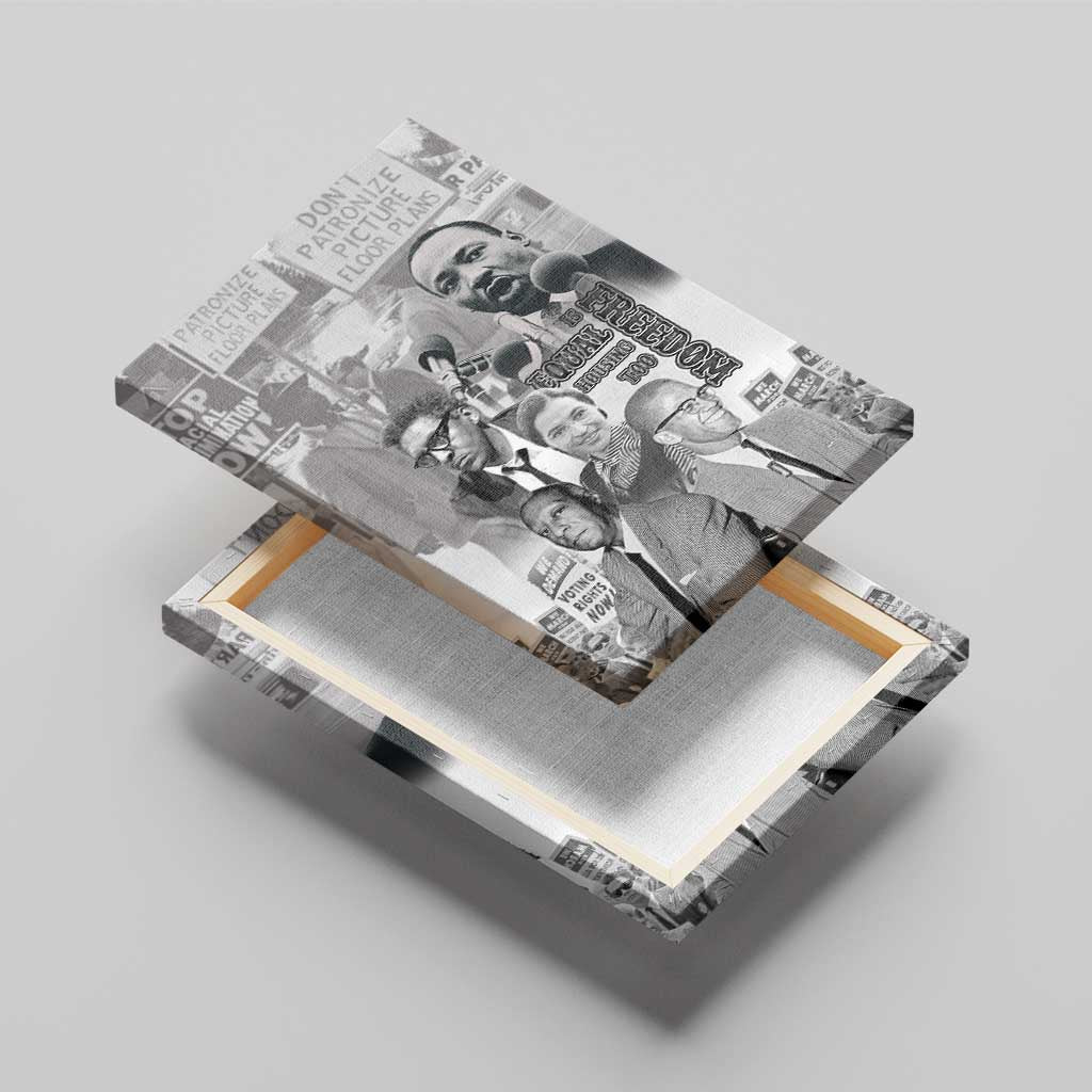 Civil Rights Leaders Canvas Wall Art Freedom Is Equal Housing Too