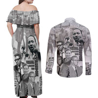 Civil Rights Leaders Couples Matching Off Shoulder Maxi Dress and Long Sleeve Button Shirt Freedom Is Equal Housing Too
