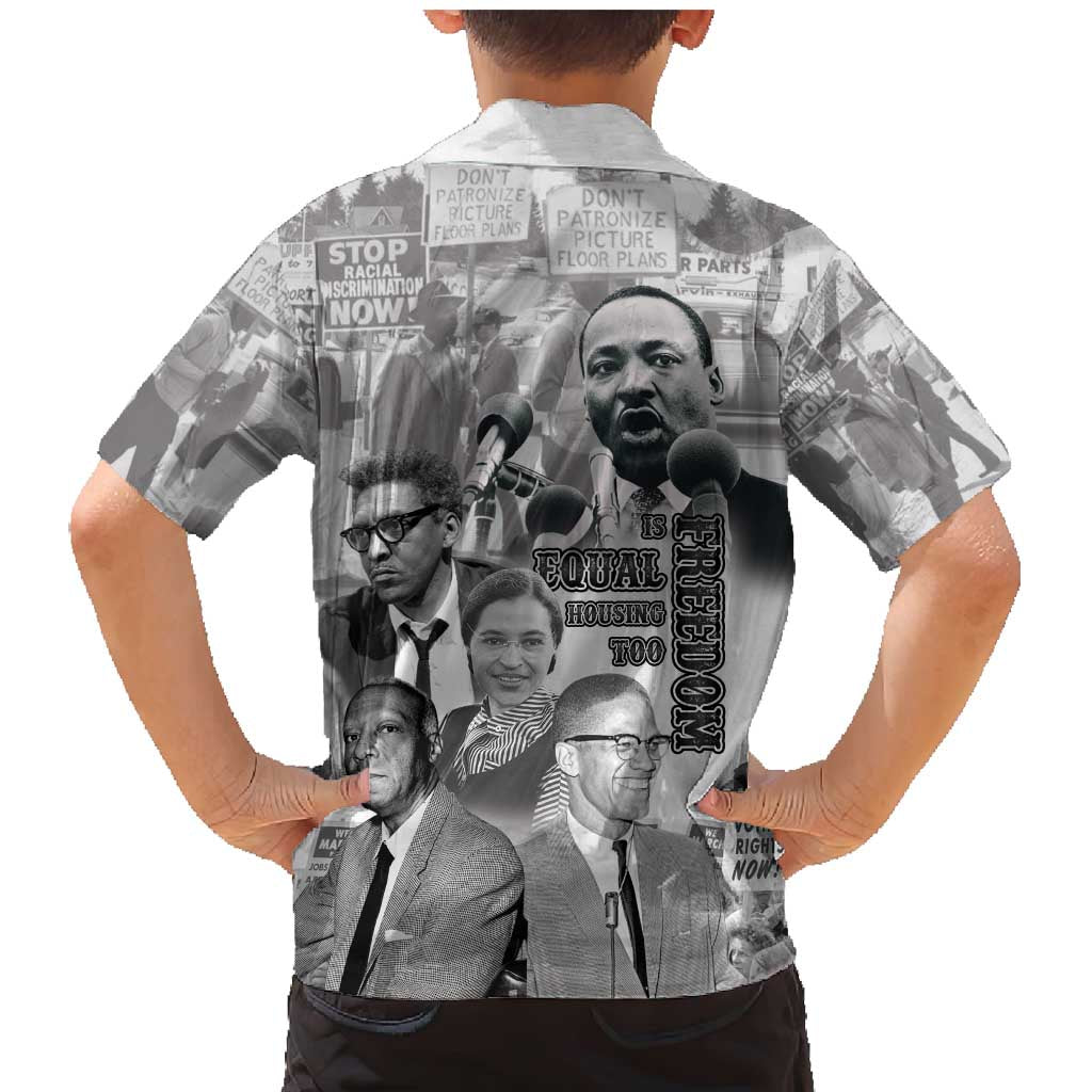 Civil Rights Leaders Family Matching Mermaid Dress and Hawaiian Shirt Freedom Is Equal Housing Too