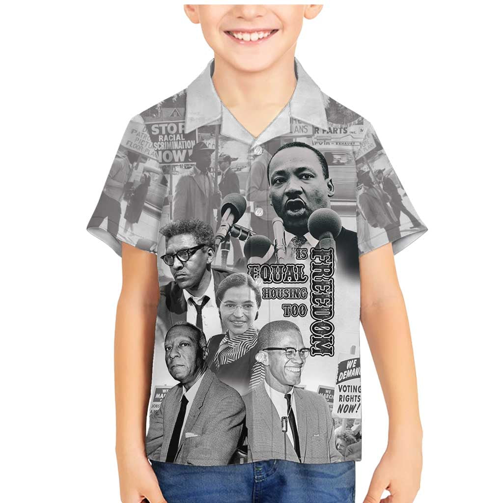 Civil Rights Leaders Family Matching Mermaid Dress and Hawaiian Shirt Freedom Is Equal Housing Too