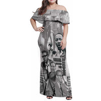 Civil Rights Leaders Family Matching Off Shoulder Maxi Dress and Hawaiian Shirt Freedom Is Equal Housing Too