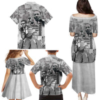 Civil Rights Leaders Family Matching Puletasi and Hawaiian Shirt Freedom Is Equal Housing Too