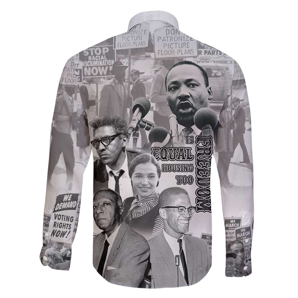 Civil Rights Leaders Family Matching Puletasi and Hawaiian Shirt Freedom Is Equal Housing Too