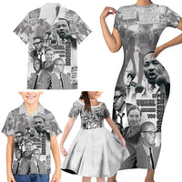 Civil Rights Leaders Family Matching Short Sleeve Bodycon Dress and Hawaiian Shirt Freedom Is Equal Housing Too