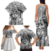 Civil Rights Leaders Family Matching Tank Maxi Dress and Hawaiian Shirt Freedom Is Equal Housing Too