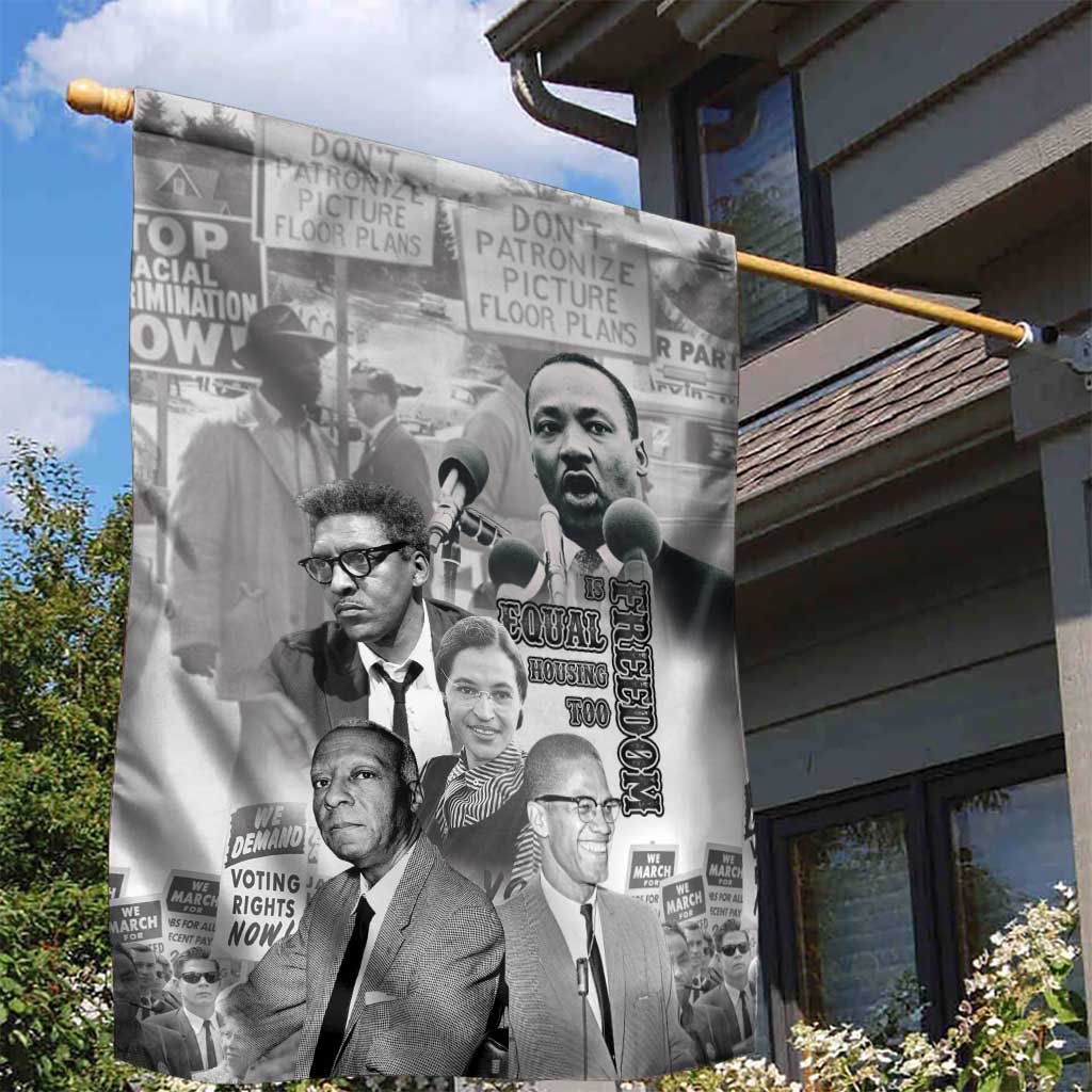 Civil Rights Leaders Garden Flag Freedom Is Equal Housing Too