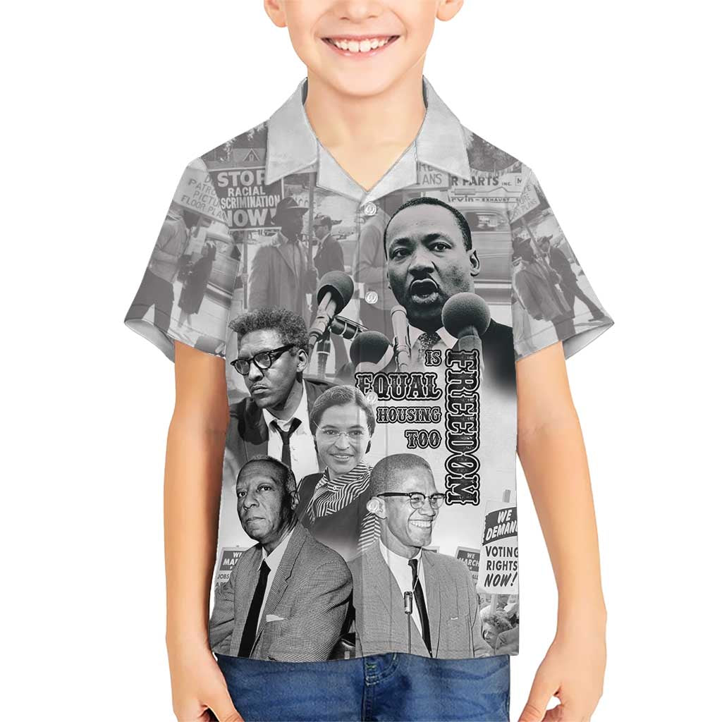 Civil Rights Leaders Kid Hawaiian Shirt Freedom Is Equal Housing Too
