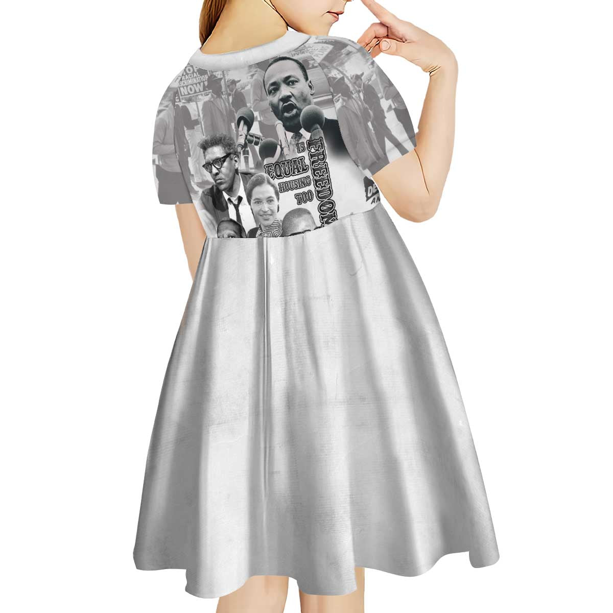 Civil Rights Leaders Kid Short Sleeve Dress Freedom Is Equal Housing Too