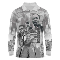 Civil Rights Leaders Long Sleeve Polo Shirt Freedom Is Equal Housing Too