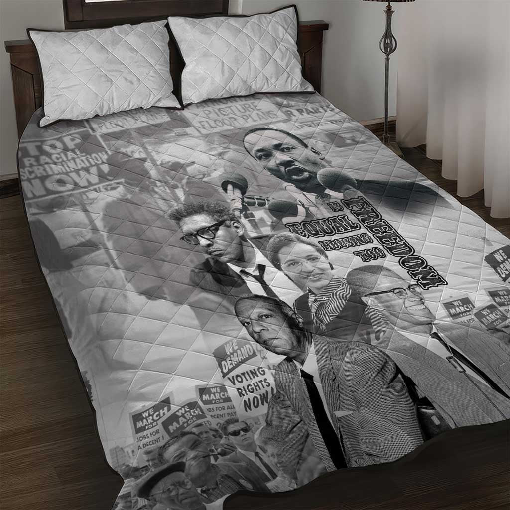 Civil Rights Leaders Quilt Bed Set Freedom Is Equal Housing Too