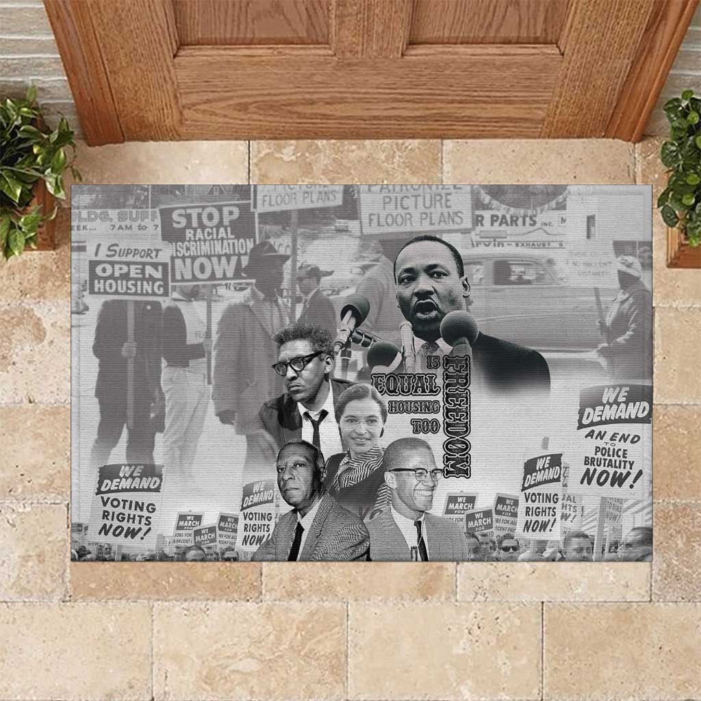 Civil Rights Leaders Rubber Doormat Freedom Is Equal Housing Too