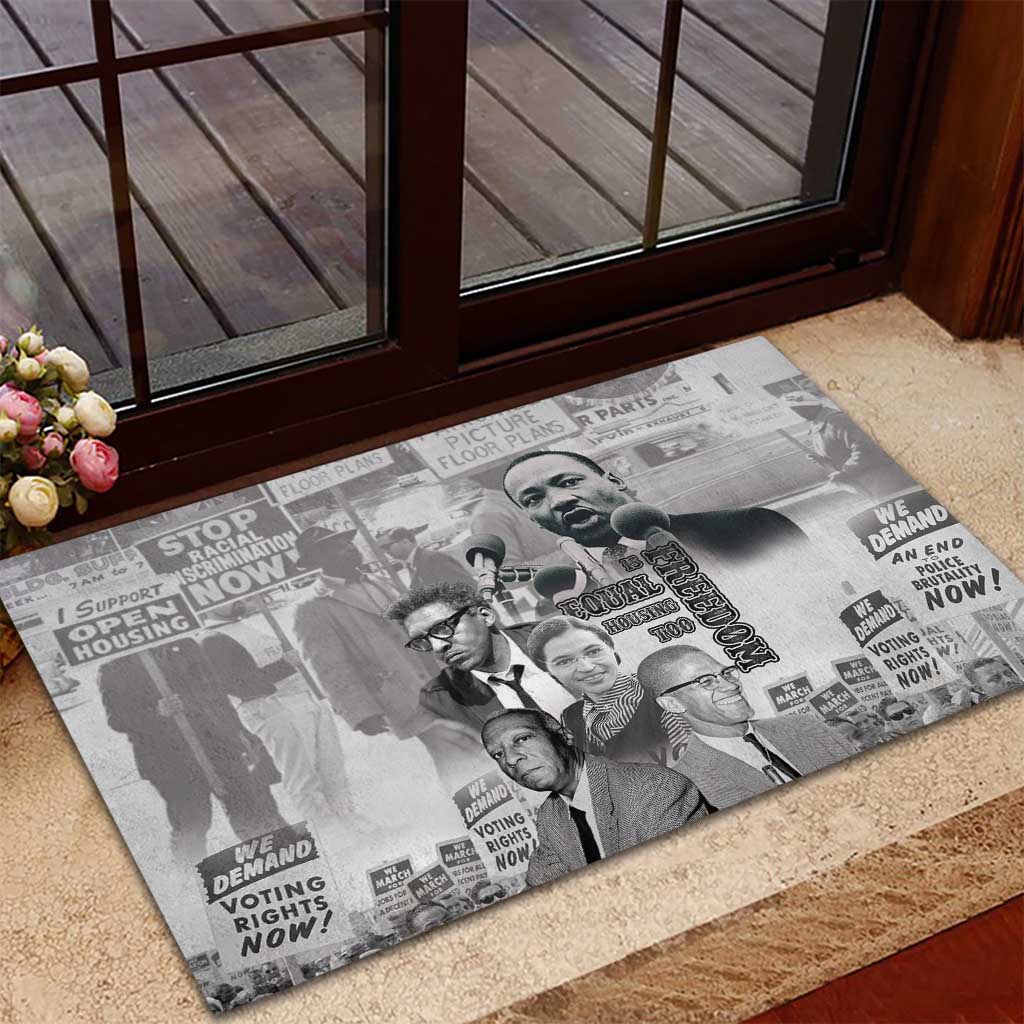 Civil Rights Leaders Rubber Doormat Freedom Is Equal Housing Too