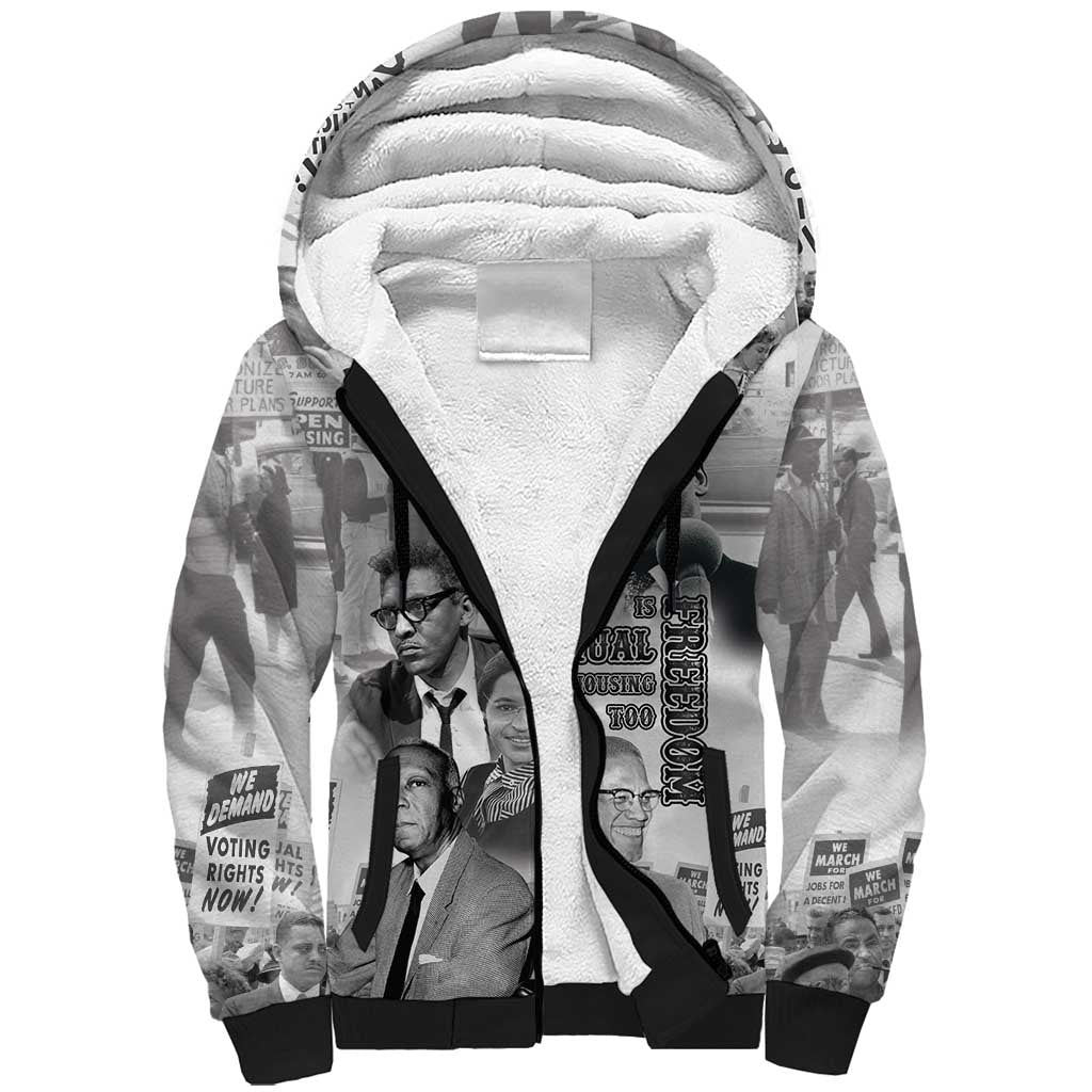 Civil Rights Leaders Sherpa Hoodie Freedom Is Equal Housing Too