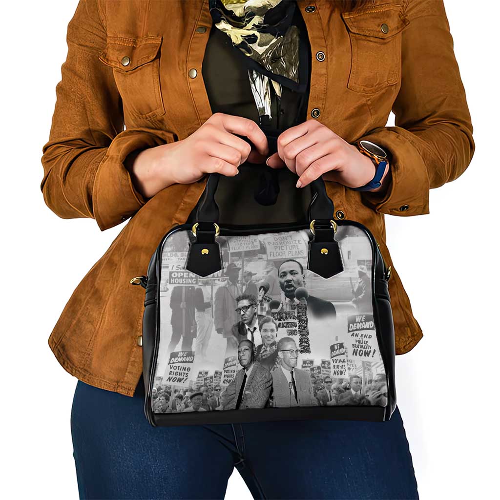Civil Rights Leaders Shoulder Handbag Freedom Is Equal Housing Too