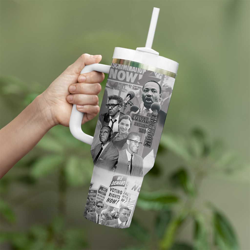 Civil Rights Leaders Tumbler With Handle Freedom Is Equal Housing Too