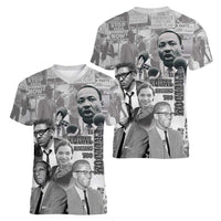 Civil Rights Leaders Women V-Neck T-Shirt Freedom Is Equal Housing Too