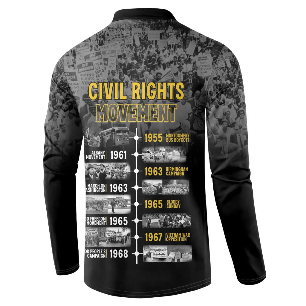 Black History Month Button Sweatshirt Civil Rights Movement