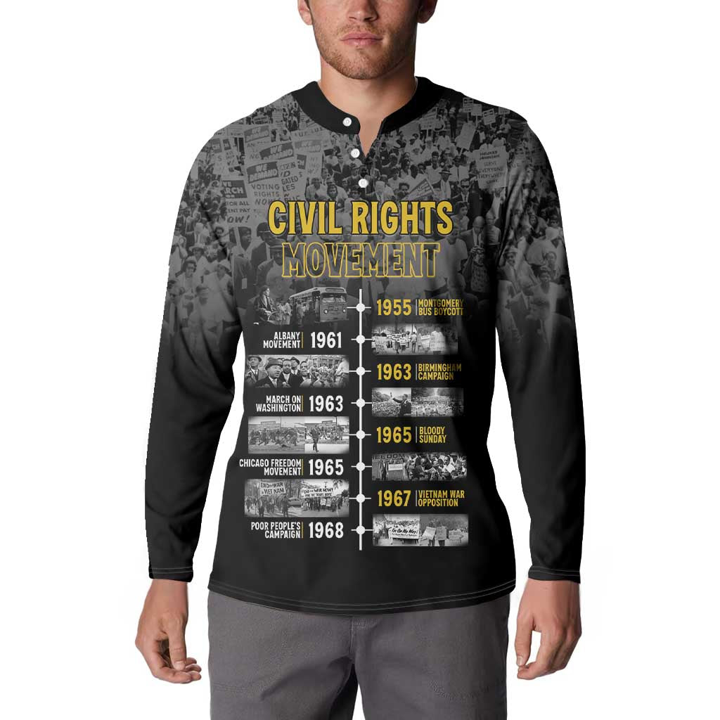 Black History Month Button Sweatshirt Civil Rights Movement