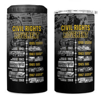 Black History Month 4 in 1 Can Cooler Tumbler Civil Rights Movement