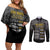 Black History Month Couples Matching Off Shoulder Short Dress and Long Sleeve Button Shirt Civil Rights Movement