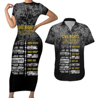 Black History Month Couples Matching Short Sleeve Bodycon Dress and Hawaiian Shirt Civil Rights Movement