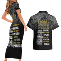 Black History Month Couples Matching Short Sleeve Bodycon Dress and Hawaiian Shirt Civil Rights Movement