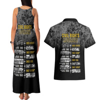 Black History Month Couples Matching Tank Maxi Dress and Hawaiian Shirt Civil Rights Movement