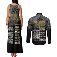 Black History Month Couples Matching Tank Maxi Dress and Long Sleeve Button Shirt Civil Rights Movement