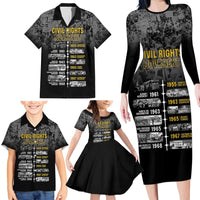 Black History Month Family Matching Long Sleeve Bodycon Dress and Hawaiian Shirt Civil Rights Movement