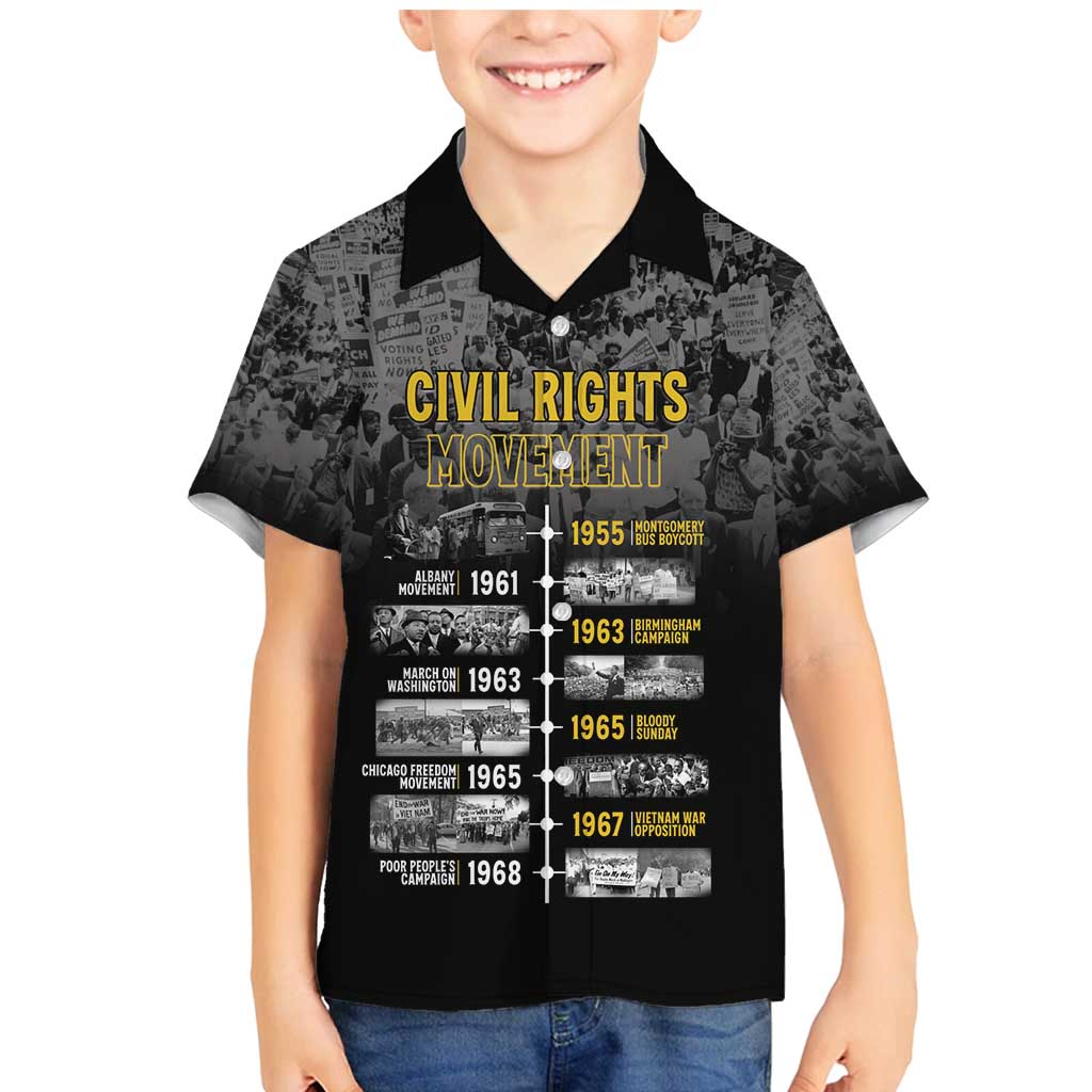 Black History Month Family Matching Mermaid Dress and Hawaiian Shirt Civil Rights Movement