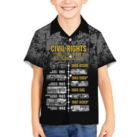 Black History Month Family Matching Off The Shoulder Long Sleeve Dress and Hawaiian Shirt Civil Rights Movement