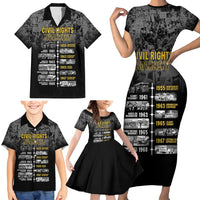 Black History Month Family Matching Short Sleeve Bodycon Dress and Hawaiian Shirt Civil Rights Movement