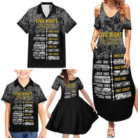 Black History Month Family Matching Summer Maxi Dress and Hawaiian Shirt Civil Rights Movement