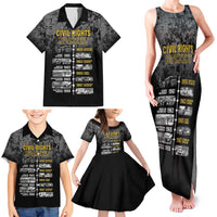Black History Month Family Matching Tank Maxi Dress and Hawaiian Shirt Civil Rights Movement