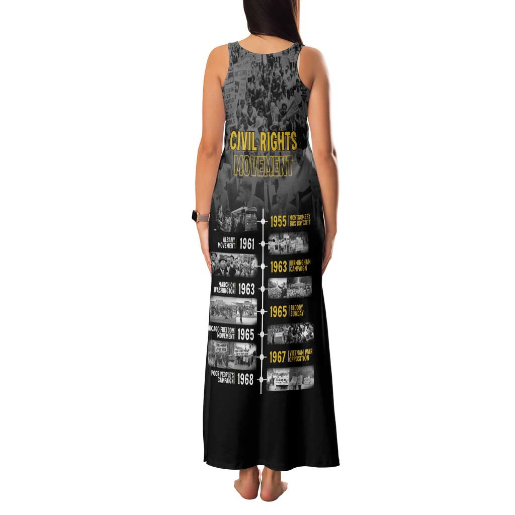 Black History Month Family Matching Tank Maxi Dress and Hawaiian Shirt Civil Rights Movement